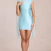 Venya Drapiertes Minikleid in zartem Aqua Venya Drapiertes Minikleid in zartem Aqua