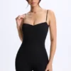 Vera Modal-Unitard mit Herzausschnitt und tiefem Rückenausschnitt in Schwarz Vera Modal-Unitard mit Herzausschnitt und tiefem Rückenausschnitt in Schwarz
