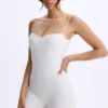 Vera Modal-Unitard mit Herzausschnitt und tiefem Rückenausschnitt in Weiß Vera Modal-Unitard mit Herzausschnitt und tiefem Rückenausschnitt in Weiß