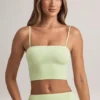 Verna Modal-Trägerloses Crop-Top in Salbeigrün Verna Modal-Trägerloses Crop-Top in Salbeigrün