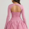 Viola Langarm-Minikleid mit Bubble-Saum in Mauve Viola Langarm-Minikleid mit Bubble-Saum in Mauve