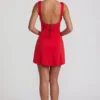 Violetta Minikleid mit Schnürung am Rücken in Rot Violetta Minikleid mit Schnürung am Rücken in Rot