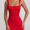Violetta Minikleid mit Schnürung am Rücken in Rot Violetta Minikleid mit Schnürung am Rücken in Rot