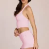 Virella Denim-Skort mit niedriger Leibhöhe in Blossom Pink Virella Denim-Skort mit niedriger Leibhöhe in Blossom Pink