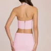 Virella Denim-Skort mit niedriger Leibhöhe in Blossom Pink Virella Denim-Skort mit niedriger Leibhöhe in Blossom Pink