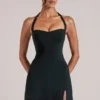 Vita Longline-Halteroberteil in Schwarz Vita Longline-Halteroberteil in Schwarz