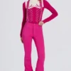 Wasserdichte Latzhose mit hoher Taille und Hosenträgern in Magenta-Pink Wasserdichte Latzhose mit hoher Taille und Hosenträgern in Magenta-Pink