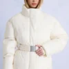 Wasserdichte Oversize-Skijacke mit Gürtel in Ice Wasserdichte Oversize-Skijacke mit Gürtel in Ice