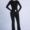 Wasserdichte Skilatzhose mit Gürtel in Schwarz Wasserdichte Skilatzhose mit Gürtel in Schwarz