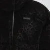 Wasserdichte, verkürzte Oversize-Skijacke in Schwarz mit Leopardenmuster Wasserdichte, verkürzte Oversize-Skijacke in Schwarz mit Leopardenmuster