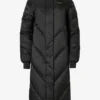 Wasserdichter langer Parka mit Kapuze in Schwarz Wasserdichter langer Parka mit Kapuze in Schwarz