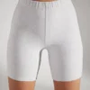 Weiche Biker-Shorts aus Baumwolle in Grau