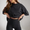 Weiche Biker-Shorts aus Baumwolle in Schwarz