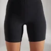 Weiche Biker-Shorts aus Baumwolle in Schwarz