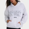 Weicher Baumwoll-Fleece-Hoodie in Oversize-Passform in Meliertem Grau Weicher Baumwoll-Fleece-Hoodie in Oversize-Passform in Meliertem Grau