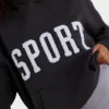 Weicher Oversize-Hoodie aus Baumwollfleece in Schwarz Weicher Oversize-Hoodie aus Baumwollfleece in Schwarz