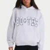 Weicher Oversize-Hoodie aus Baumwolljersey in Melange-Grau Weicher Oversize-Hoodie aus Baumwolljersey in Melange-Grau