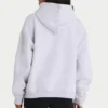 Weicher Oversize-Hoodie aus Baumwolljersey in Melange-Grau Weicher Oversize-Hoodie aus Baumwolljersey in Melange-Grau