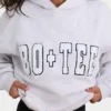 Weicher Oversize-Hoodie aus Baumwolljersey in Melange-Grau Weicher Oversize-Hoodie aus Baumwolljersey in Melange-Grau