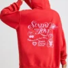 Weicher Oversize-Hoodie aus Baumwolljersey in Rot Weicher Oversize-Hoodie aus Baumwolljersey in Rot