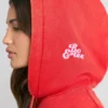 Weicher Oversize-Hoodie aus Baumwolljersey in Rot Weicher Oversize-Hoodie aus Baumwolljersey in Rot