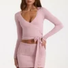 Weicher Strick-Minirock in Blush