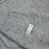 Weicher, verkürzter Hoodie mit Reißverschluss aus Strick in Grau