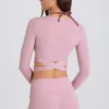 Weiches Jersey-Wickel-Oberteil in Mauve Weiches Jersey-Wickel-Oberteil in Mauve