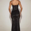 Wintra Transparentes Spitzenkleid mit gerüschtem Ausschnitt in Schwarz Wintra Transparentes Spitzenkleid mit gerüschtem Ausschnitt in Schwarz