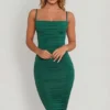 You’re My Type – Midi-Kleid mit Cowl-Ausschnitt und Rüschen in Grün You’re My Type – Midi-Kleid mit Cowl-Ausschnitt und Rüschen in Grün