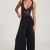 Zafira Weite Hose aus weichem Jersey mit mittlerer Leibhöhe in Schwarz Zafira Weite Hose aus weichem Jersey mit mittlerer Leibhöhe in Schwarz