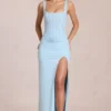 Zalia Spitzenkorsett-Maxikleid in Puderblau Zalia Spitzenkorsett-Maxikleid in Puderblau