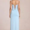 Zalia Spitzenkorsett-Maxikleid in Puderblau Zalia Spitzenkorsett-Maxikleid in Puderblau