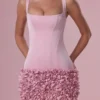 Zelia Satin-Minikleid in Blush Pink