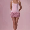 Zelia Satin-Minikleid in Blush Pink