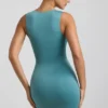 Zivanka Minikleid aus Slinky-Jersey mit Cut-outs und Rüschenbesatz in Seegrün Zivanka Minikleid aus Slinky-Jersey mit Cut-outs und Rüschenbesatz in Seegrün