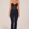 Zoa Bandeau-Korsett-Oberteil mit Schnürung in Schwarz Zoa Bandeau-Korsett-Oberteil mit Schnürung in Schwarz
