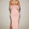 Zorya Soft-Jersey-Bandeau-Maxikleid mit Cut-outs in Rosa