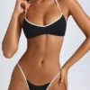 Zuma Wende-Bikini-Oberteil mit Neckholder in Schwarz